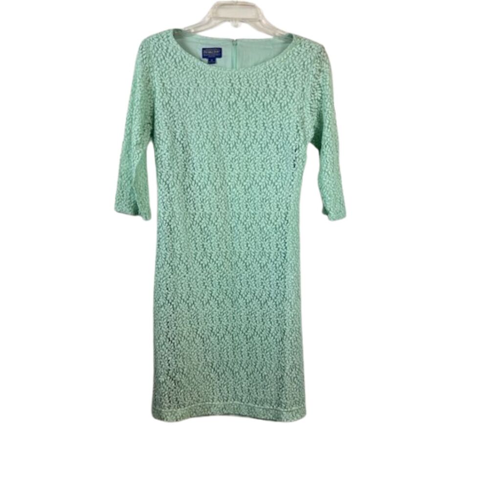 Pendleton Mint Green Lace Sheath Dress 10 Pastel Spring Wedding Guest Coquette